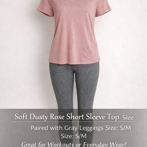 Soft Dusty Rose Short Sleeve Top - Women